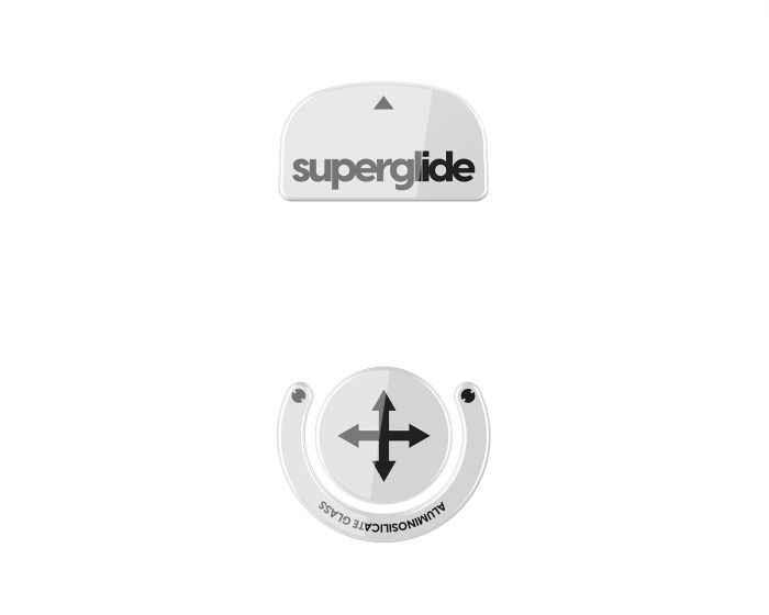 Superglide Glas Skates till Logitech G Pro X Superlight - Vit