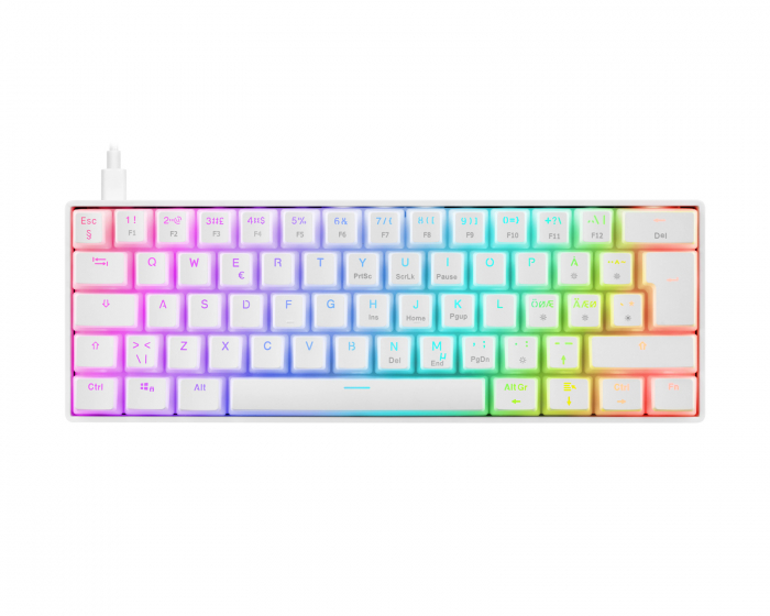 Deltaco Gaming WK90 RGB 60% Hotswap Mekaniskt Tangetbord [Pink Linear] - Vit 